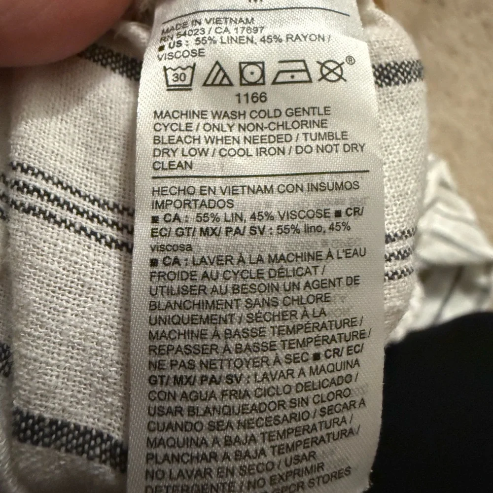 Old Navy Taylor Wide Leg Trouser Extra High Rise Stripe M - Picture 3 of 6